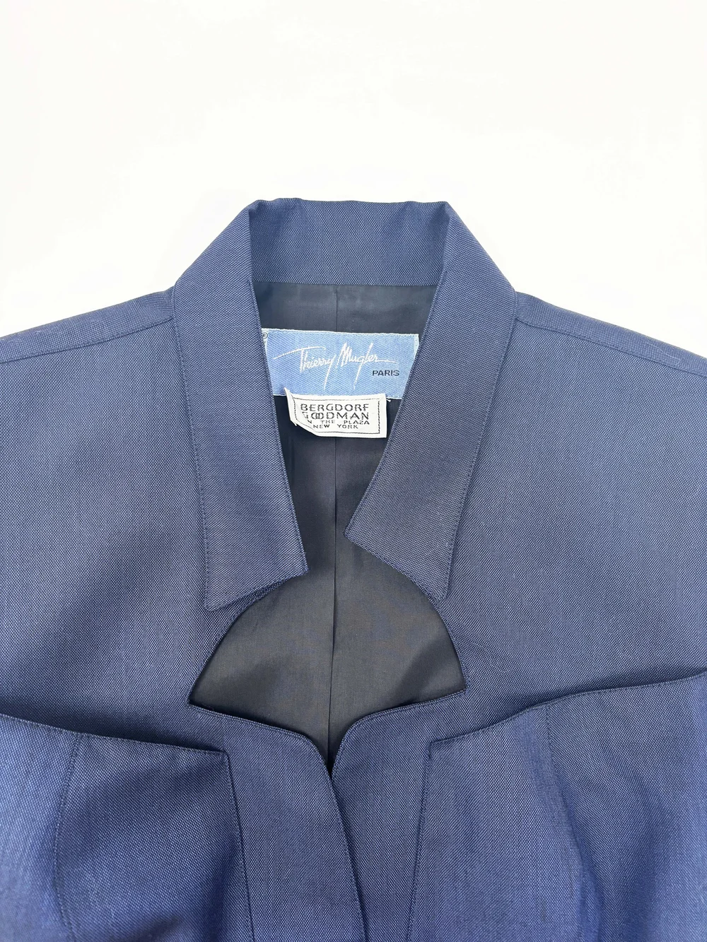 Thierry Mugler 90s navy bustier jacket — JAMES VELORIA